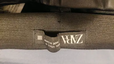 Pantalones de cuero negros ZARA - miniatura 2