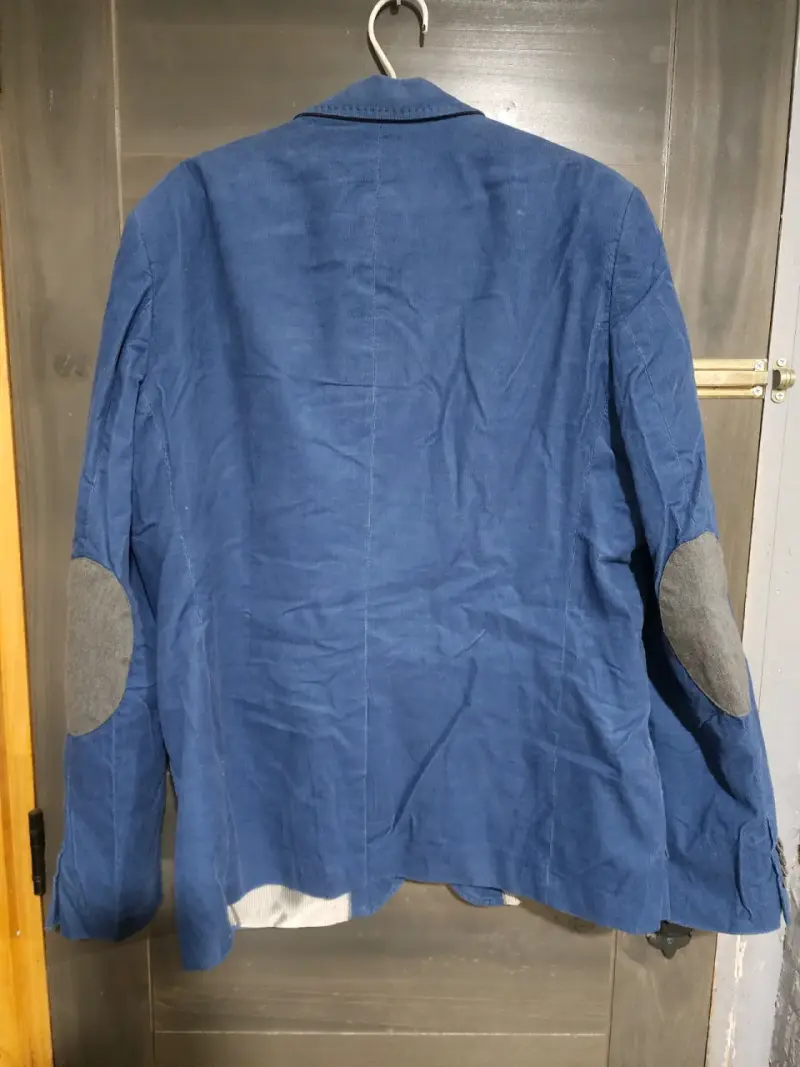 Blazer azul de pana para hombre talla L - 3