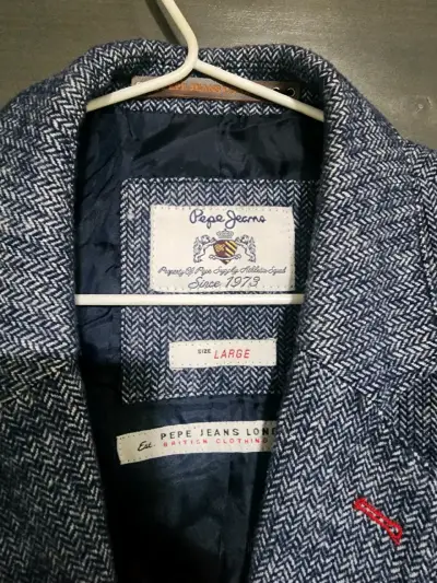 Blazer sport azul gris talla L - miniatura 3