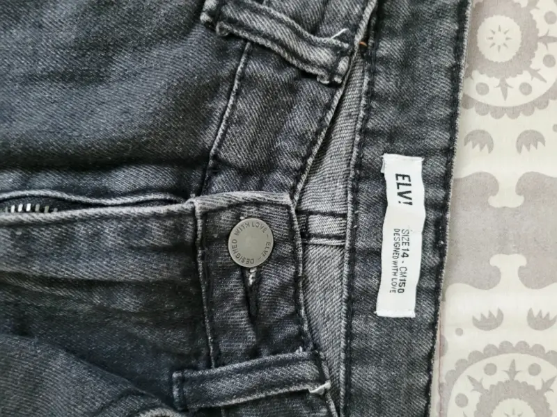 Jeans cargo gris y negro niña - 4
