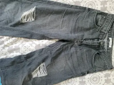 Jeans cargo gris y negro niña - miniatura 5