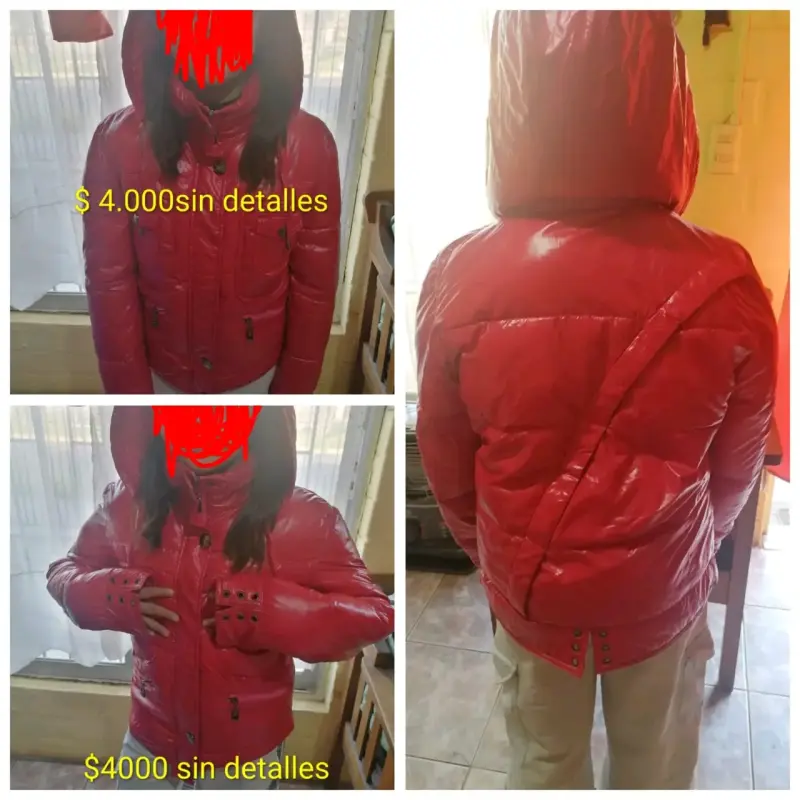 Parka roja con capucha - 1