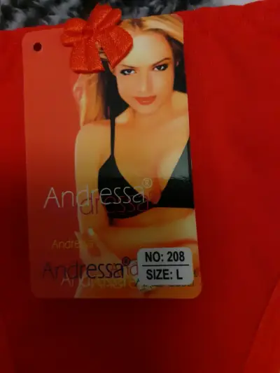 Colaless rojo con encaje talla L mujer - miniatura 2