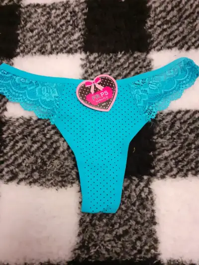 Colaless azul con encaje y lunares talla L - miniatura 1
