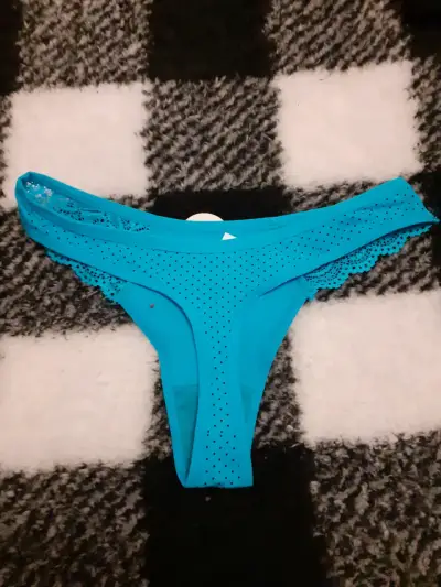 Colaless azul con encaje y lunares talla L - miniatura 3