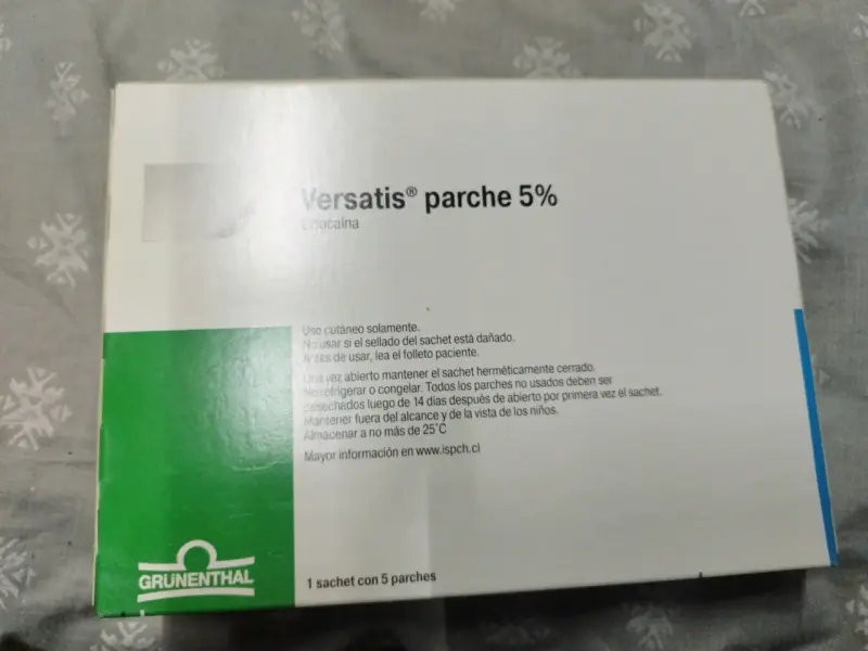 Parche Versatis 5% lidocaína