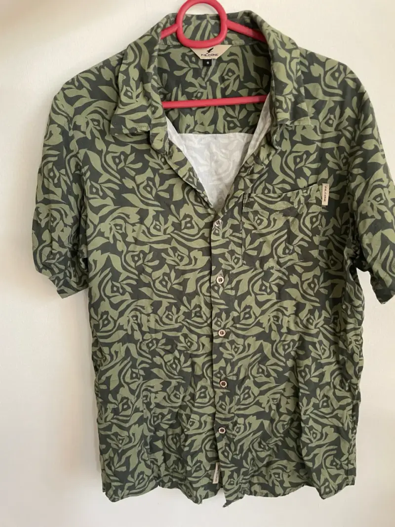 Camisa estampada verde Falcone - 1