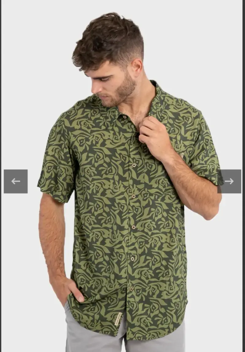 Camisa estampada verde Falcone - 3