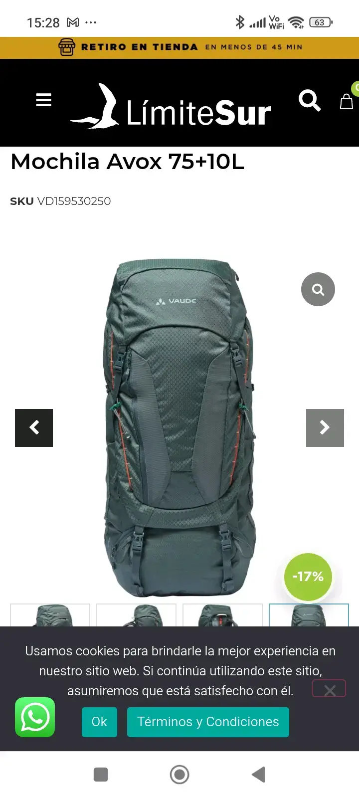 Mochila de senderismo Vaude negra - 2
