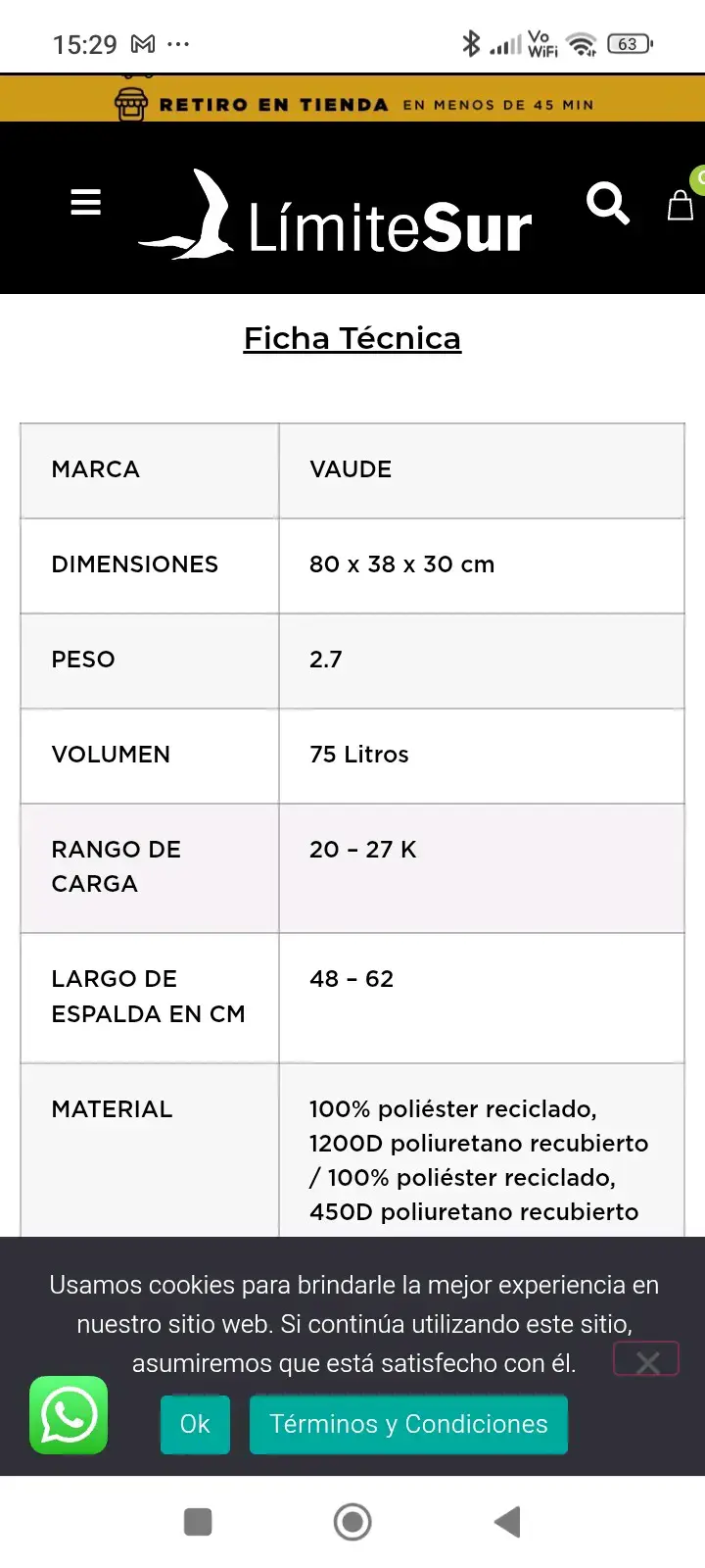 Mochila de senderismo Vaude negra - 5