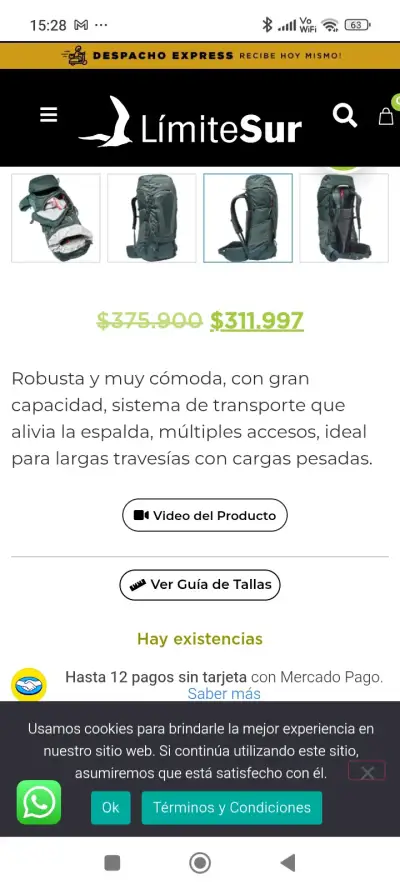 Mochila de senderismo Vaude negra - miniatura 6