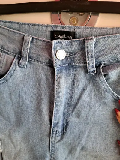 Jeans marca bebe celeste para mujer skiny - miniatura 3
