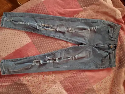 Jeans marca bebe celeste para mujer skiny - miniatura 4