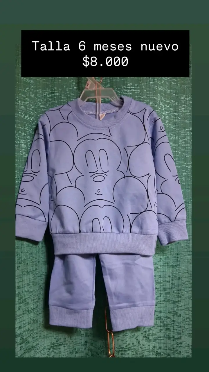Conjunto bebé azul estampado