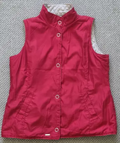 Chaleco acolchado beige/rojo - miniatura 3