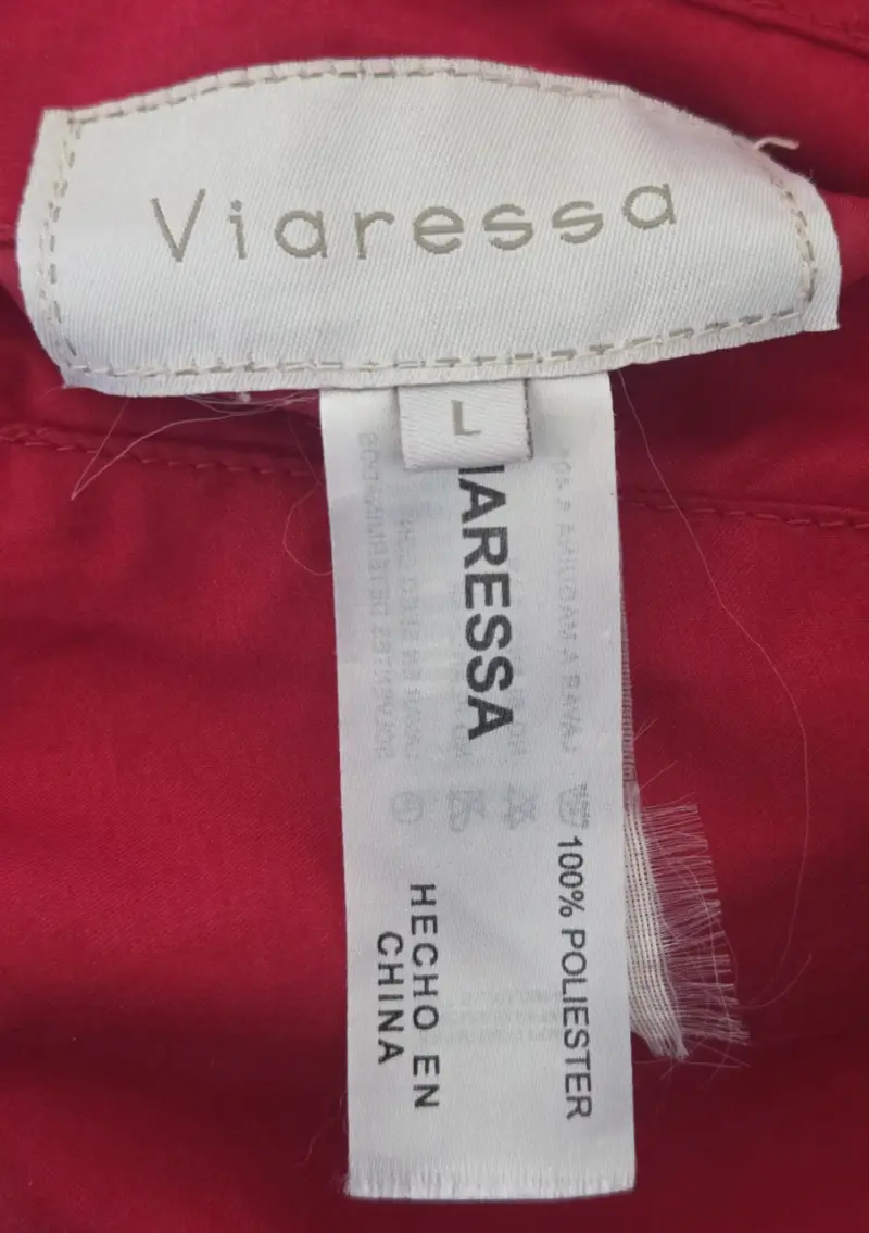 Chaleco acolchado beige/rojo - 4
