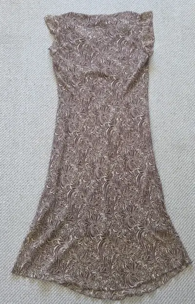 Vestido estampado marrón - miniatura 2