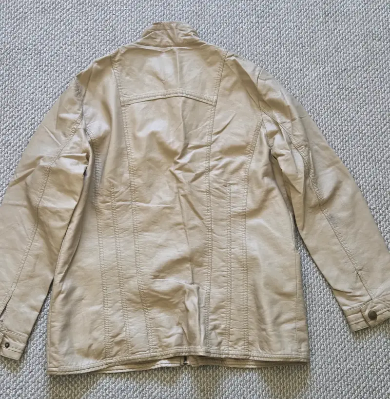 Chaqueta de cuero beige - 2