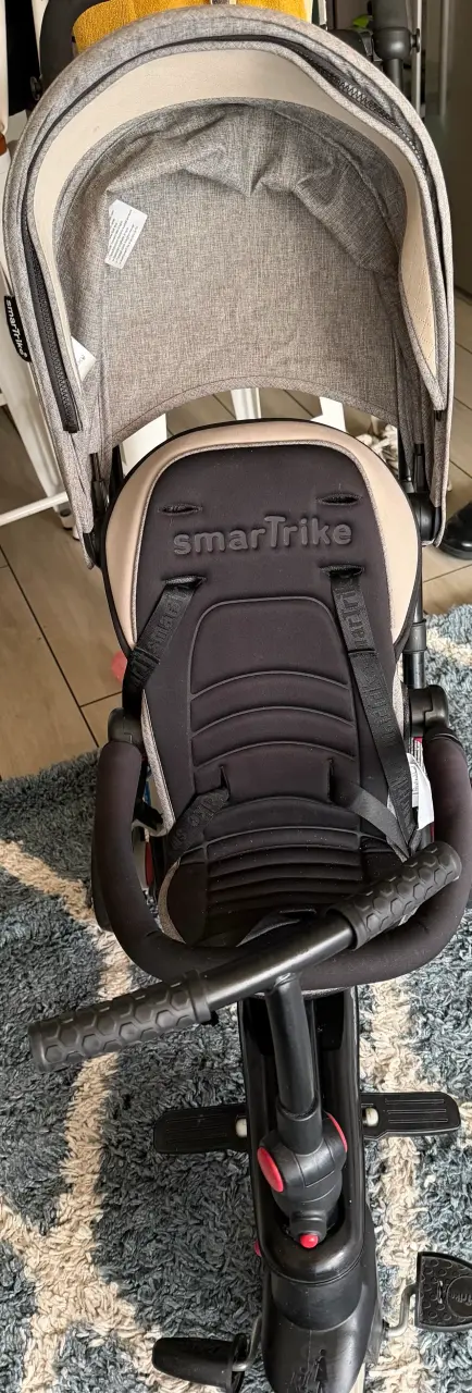 Triciclo convertible gris para niños - 2