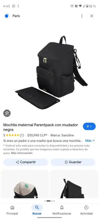 Mochila Maternal Saxoline - miniatura 2