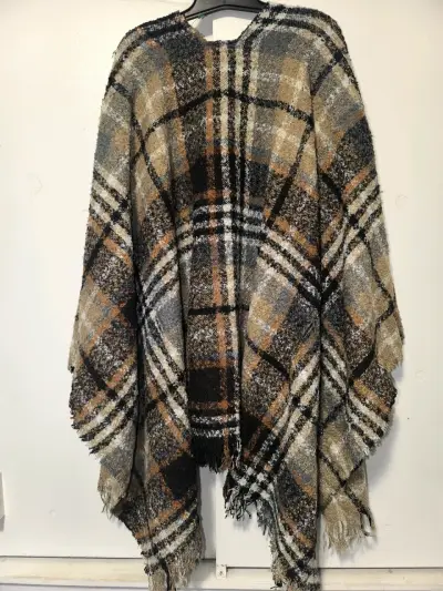 Poncho/Ruana a cuadros - miniatura 2