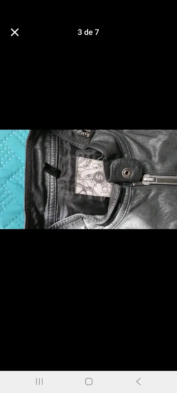 Chaqueta de cuero negra - 5