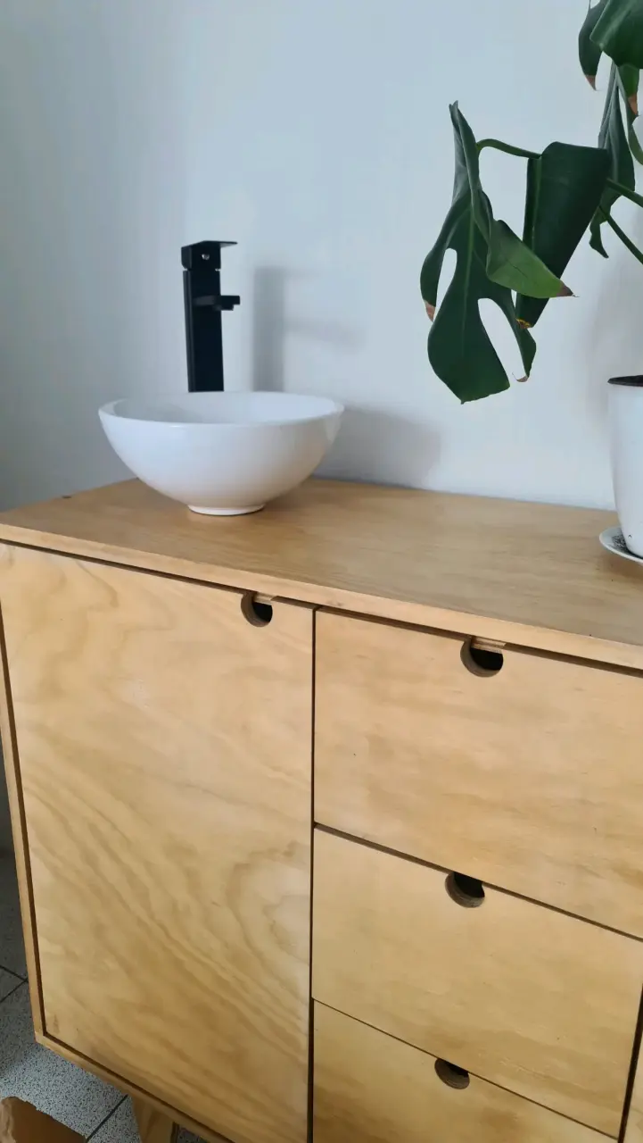 Vanitorio de madera doble madera de pino - 9