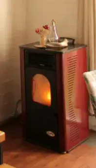 Estufa de pellet roja - miniatura 1