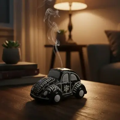 Portador  de incienso auto ceramica mex decorativo - miniatura 3