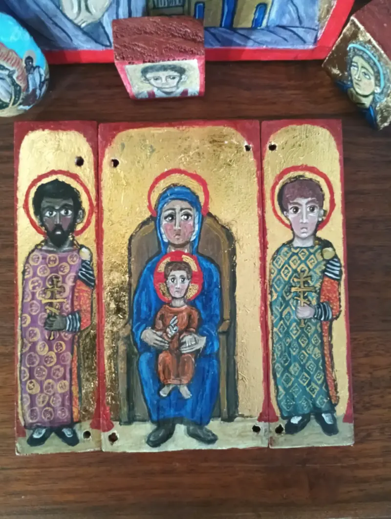 Tríptico icono religioso - 1