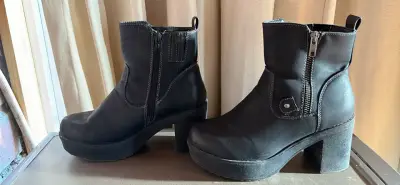 Botines negros con plataforma - miniatura 6