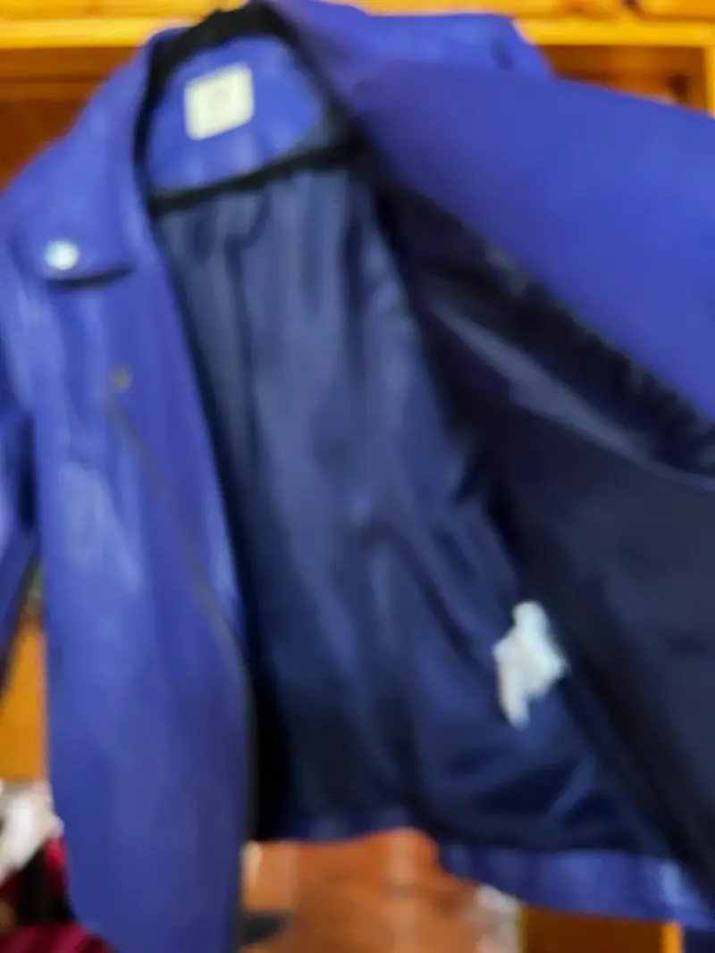 Chaqueta azul de cuero - 2