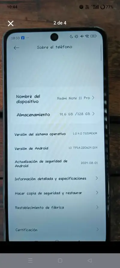 Xiaomi Redmi Note 11 Pro 128GB - miniatura 1