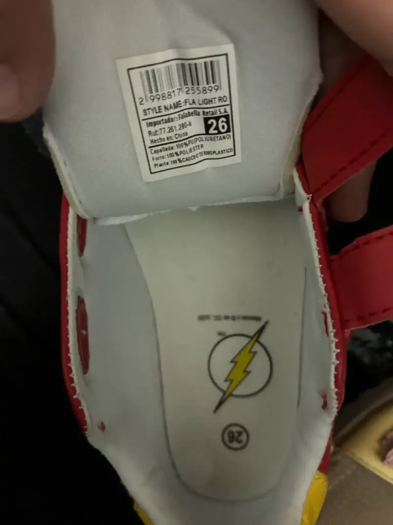 Zapatillas rojas de velcro para niños - 3