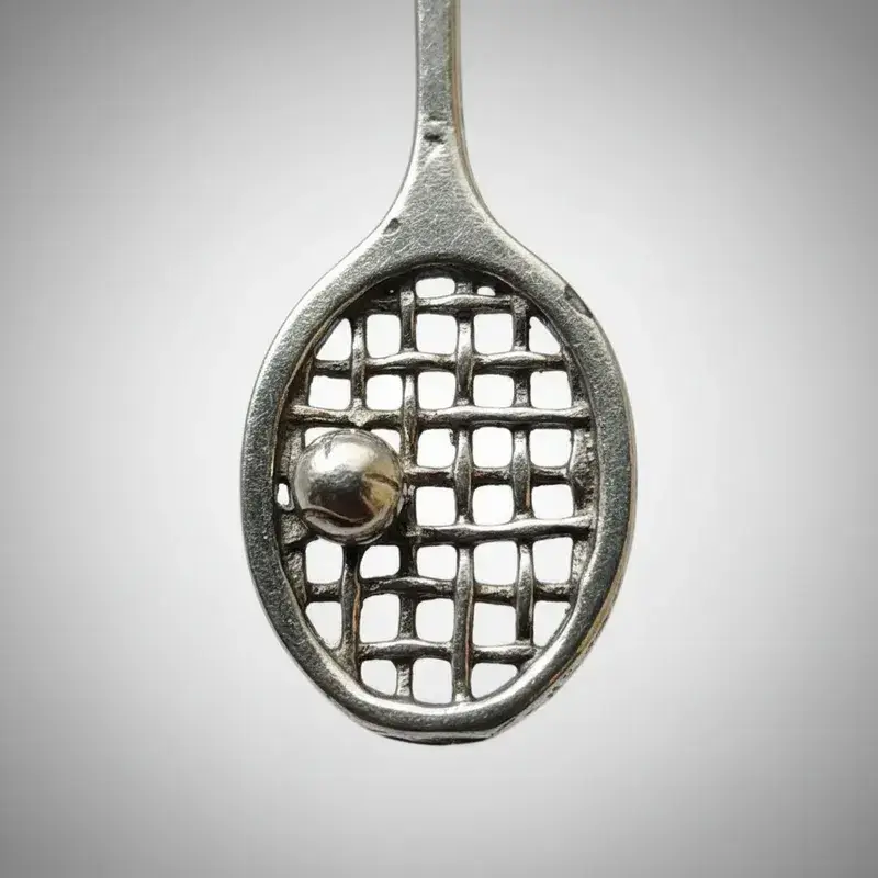 Cadena Plata con 2 medallas de raqueta - 2