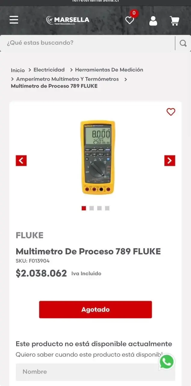 Multímetro Fluke 789 Proceso - 2
