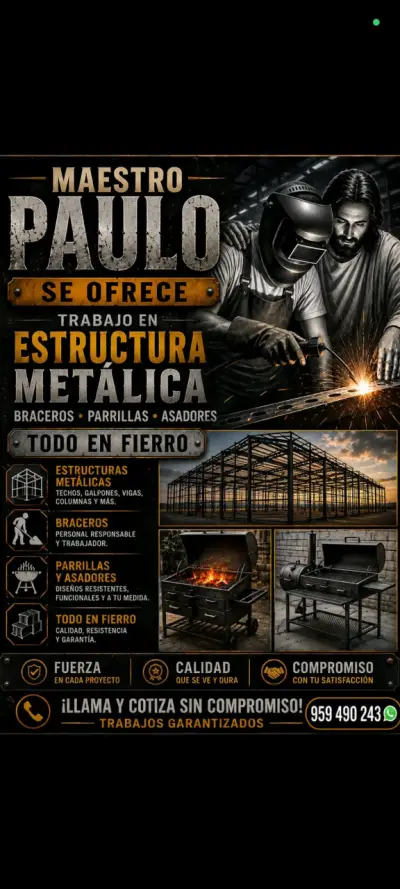Parrilla de fierro para asados - miniatura 2