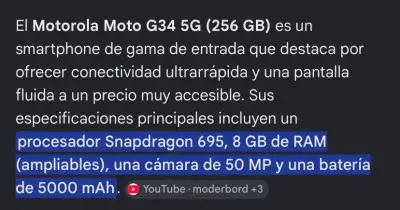 Celular Motorola Moto G34 5G - miniatura 3