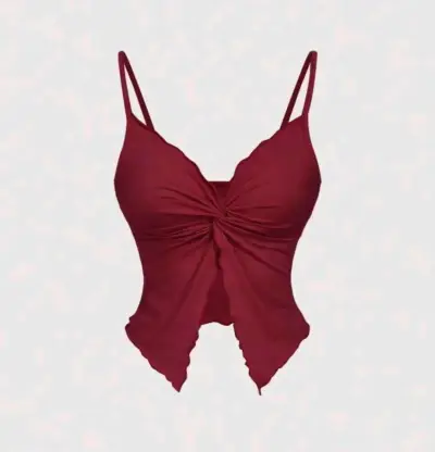 Top rojo con tirantes - miniatura 1
