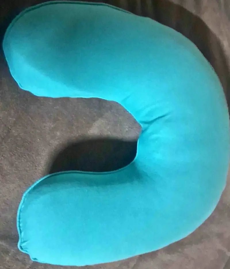Cojín de viaje azul