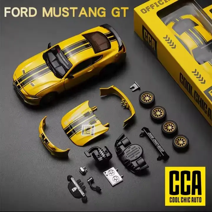 Maqueta Ford Mustang GT amarilla - 1