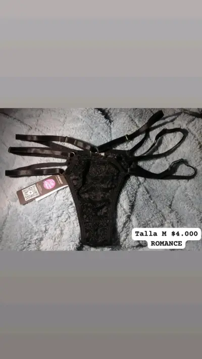 RPMANCE TALLA M Tanga negra de encaje - miniatura 1
