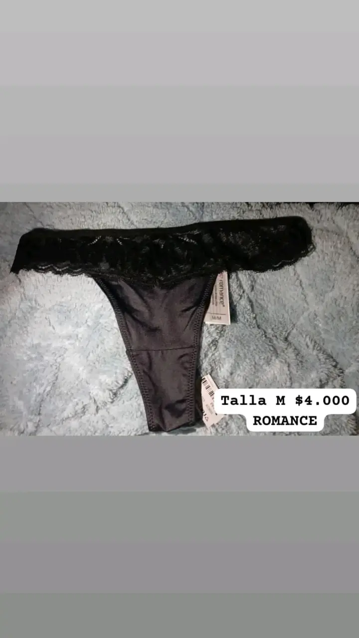RPMANCE TALLA M Tanga negra de encaje - 2