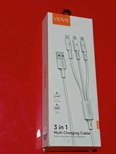 Cable de carga 3 en 1 Vidvie - miniatura 1