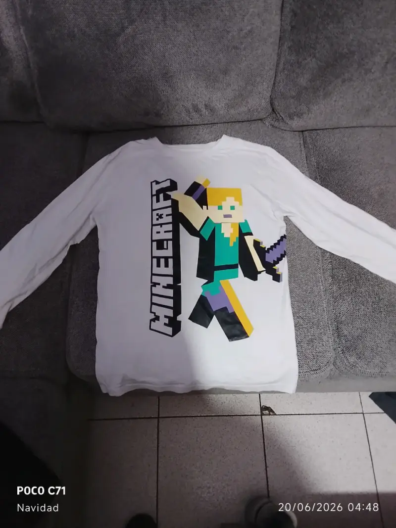 Polera manga larga Minecraft - 1