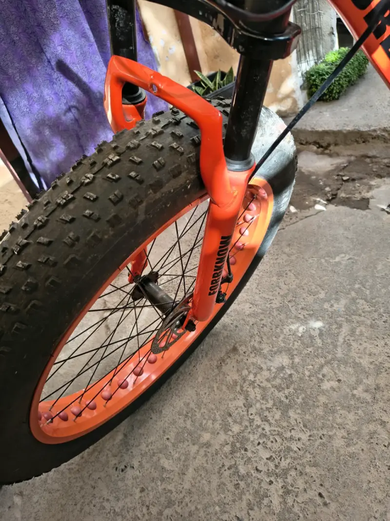Bicicleta fat bike naranja - 1