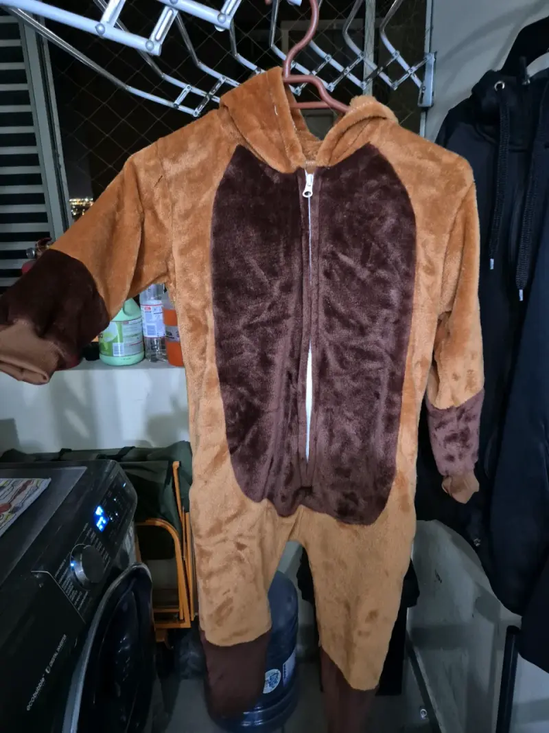 Disfraz pijama marrón felpa