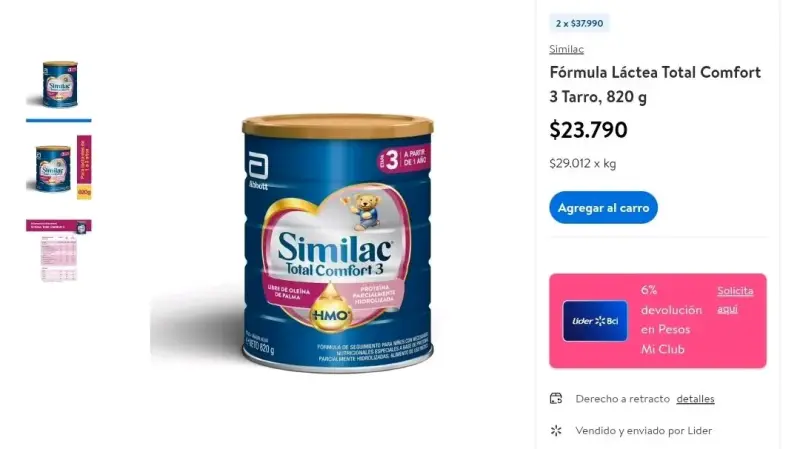 Fórmula Láctea Similac Total Comfort 820 g - 1