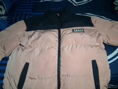 Parka acolchada bicolor - miniatura 1