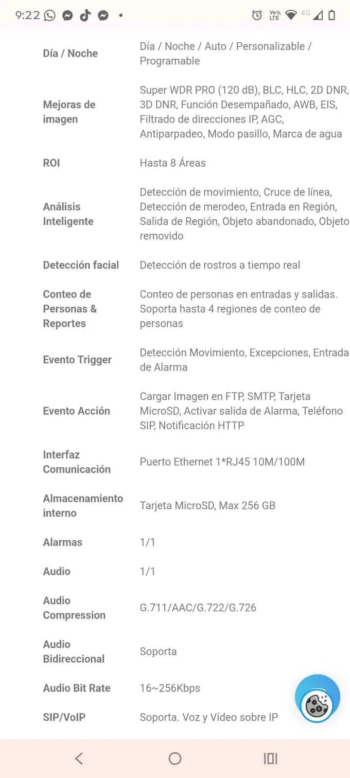 Cámara de seguridad Milesight PTZ - 4